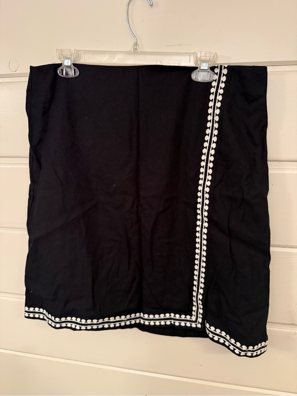 Ann Taylor Black Mini Skirt with White Trim